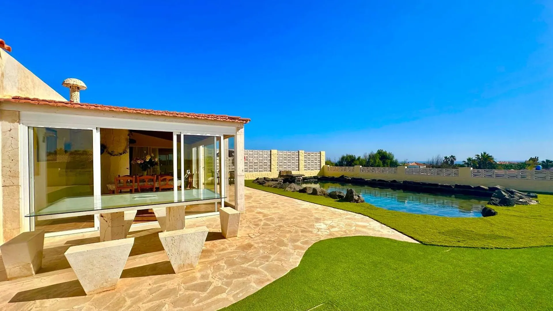 Las Rocas Villa Con Piscina Privada De Piedra, Vista Mar, Jardines, Asadero Y Wifi Parque Holandes